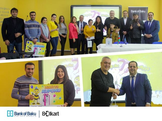 Bank of Baku Bolkartın 7 yaşında 77 hədiyyə qazanan müştərilərini mükafatlandırdı!