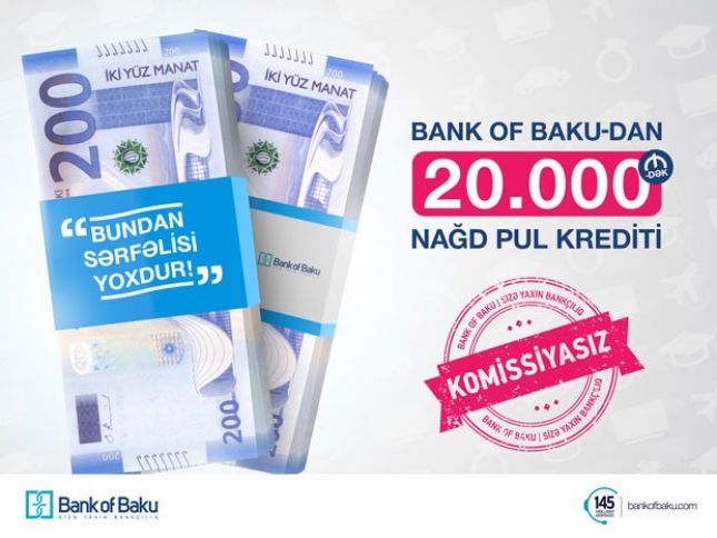 20.000 AZN-dək KOMİSSİYASIZ Kredit!