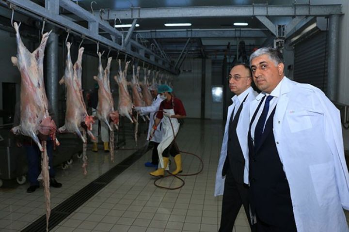 Agentliyin sədri  ət kəsim məntəqəsində olub