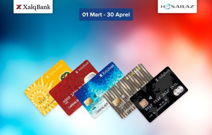 "Xalq Bank"ın kartları hesab.az-da ikiqat bonus qazandırmağa davam edir!