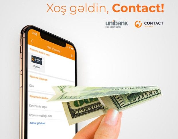 “Contact” pulköçürmə sistemi indi Unibank Mobile-da