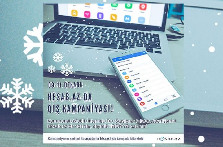 Hesab.az-da ödənişlər hədiyyə qazandırır!