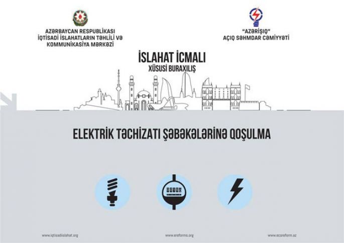 Elektrik şəbəkəsinə qoşulmaq üçün müddət 20 günə, prosedurlar 2-yə endirilib