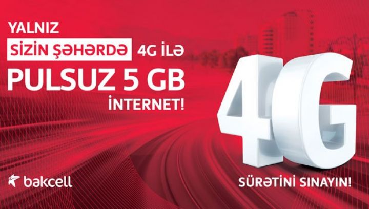 Bakcell”dən 6 bölgənin sakinlərinə 5 GB PULSUZ İnternet!