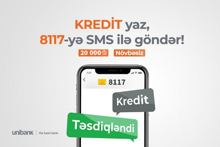Krediti sms-lə sifariş edin, bankda vaxt itirməyin!