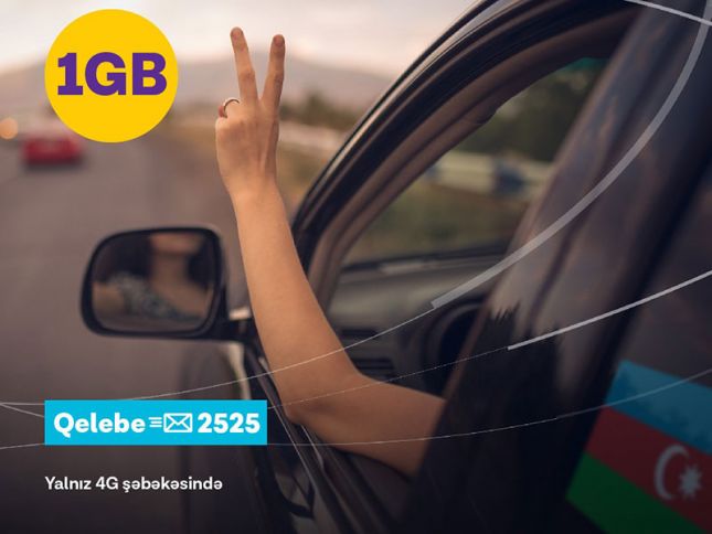 Azercell bütün istifadəçilərinə 1GB internet paketini hədiyyə etdi