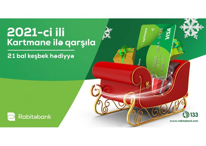 Rabitəbankdan qış bonusu - Kartmane əldə edən müştərilərə 21 bal keşbek!