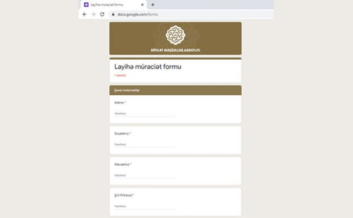 Özünüməşğulluğa müraciət  qəbulu  sadələşdirildi