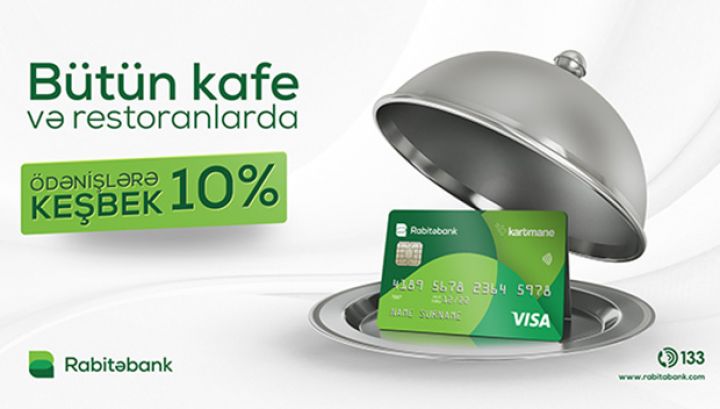 Kartmane VISA ilə bütün restoranlarda 10% keşbek