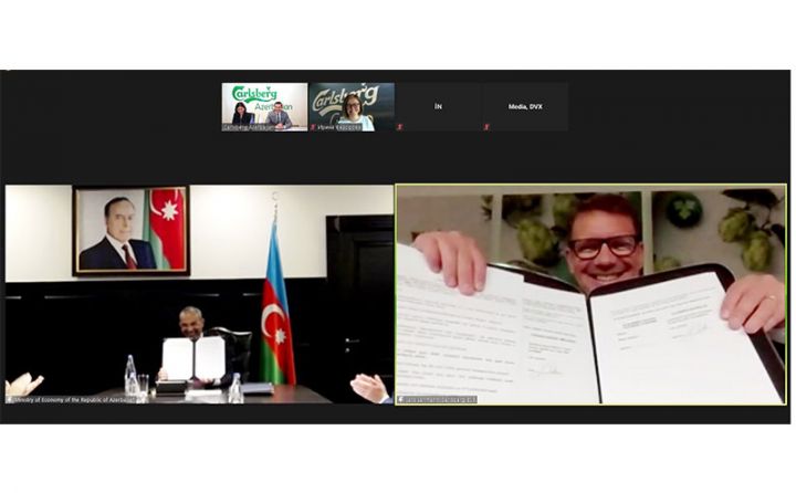 İqtisadiyyat naziri pivə şirkətilə sənədi imzaladı - 25 MİLYON MANAT....