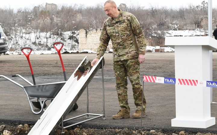 Cəbrayıl şəhərinin bərpasının təməl daşı və yaşayış məhəlləsinin təməli qoyuldu