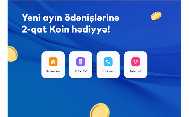 Hesab.az yeni ayın ödənişlərinə 2-qat Koin qazandırır!