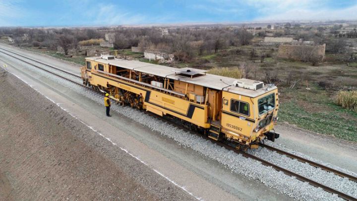 İşğaldan sonra ilk dəfə Cəbrayılın Mahmudlu stansiyasına qədər işçi qatarlar hərəkət edir - VİDEO