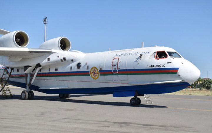 Şabrandakı yanğının söndürülməsinə amfibiya təyyarəsi də cəlb olunub