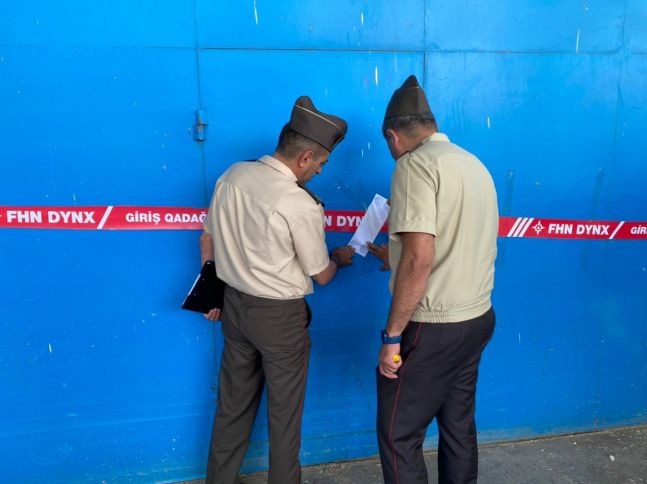 “Qaz TNK” şirkətinin istehsal sexində işlərin və xidmətlərin göstərilməsi dayandırılıb