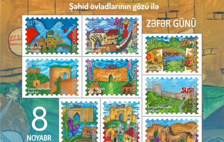 “Azərpoçt” “Zəfər günü” adlı poçt blokunu dövriyyəyə buraxıb