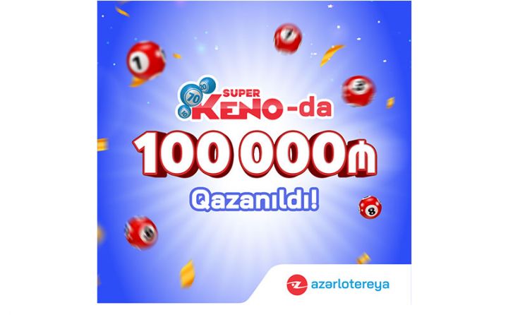 “Super KENO” lotereyasında 100 000 manat qazanıldı!