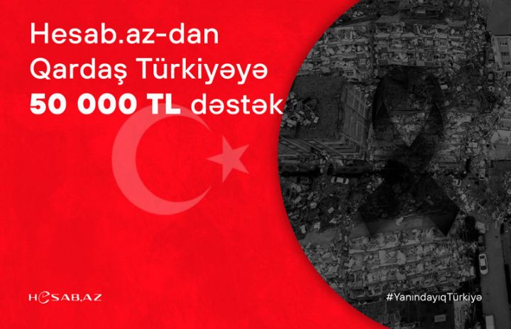 GoldenPay/Hesab.az AFAD fonduna 50 000 TL ianə etdi!