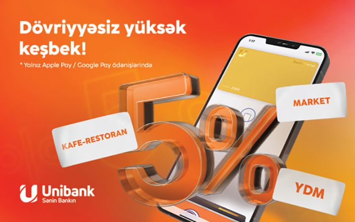 Unibank müştəriləri rekord məbləğdə keşbek qazanıb