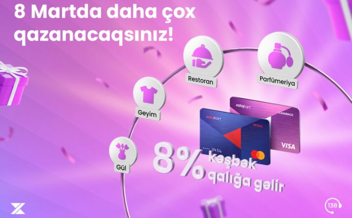 XalqKartda 8% kəşbək!