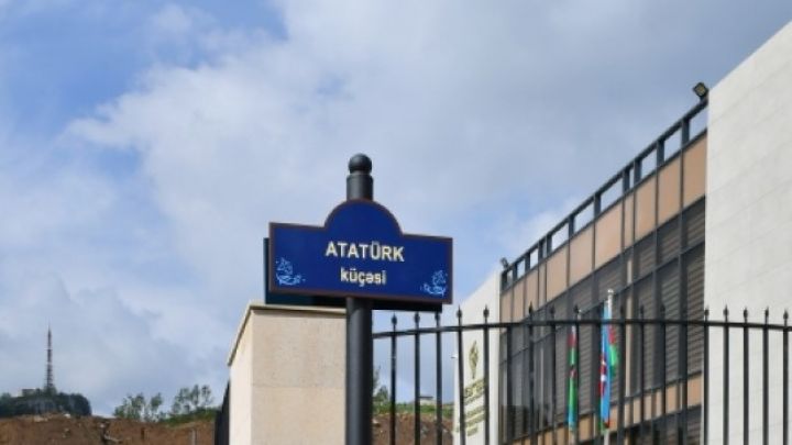 Şuşada Atatürk küçəsinin lövhəsinin açılışı olub