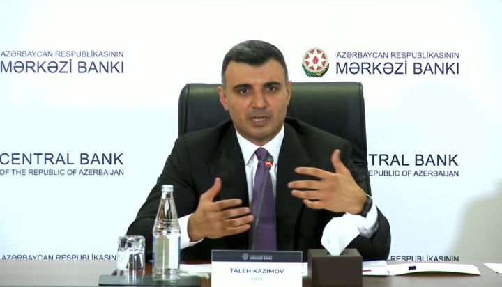 Mərkəzi Bankın qərarı açıqlanıb, Sədr Taleh Kazımov çıxış edib