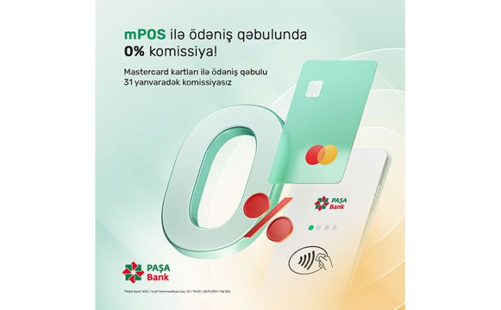“PAŞA Bank” “mPOS” məhsuluna endirim kampaniyası elan edir