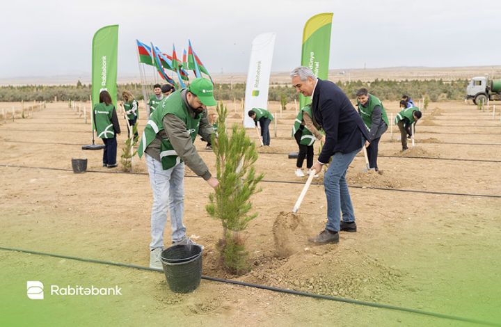 "Həmrəylik ruhunda yaşıl gələcək: Rabitabank-dan yaşıl təşəbbüs" ağacəkmə aksiyası