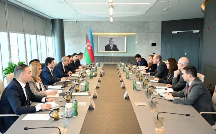 İqtisadiyyat naziri  Avropa bankının idarəedici direktoru ilə danışqlar aparıb