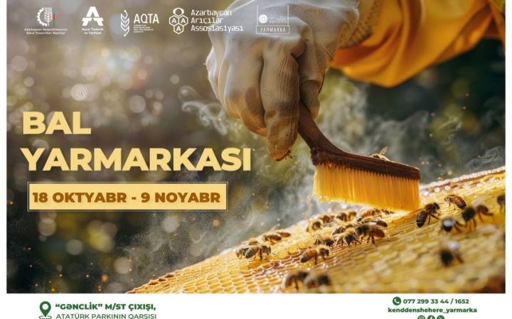 Bakıda Arıçılıq Məhsullarının 25-ci Respublika Sərgi-Satış Yarmarkası keçiriləcək
