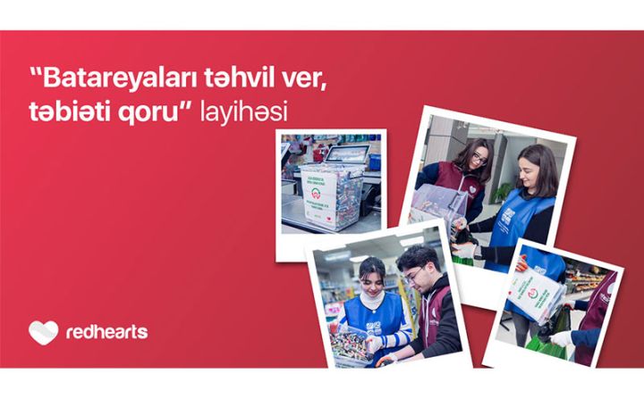 Qırmızı Ürəklər Fondunun ekoloji təşəbbüsü davam edir: 100 kq batareya toplandı