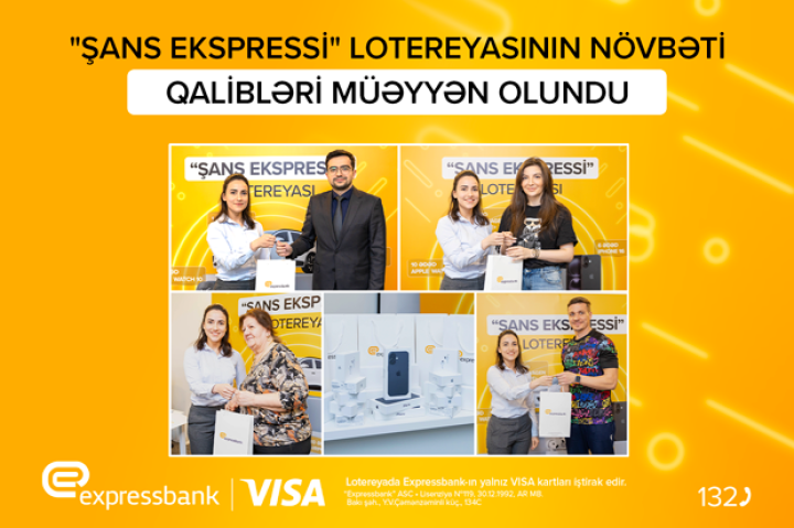 Expressbank 18 müştərisinə qiymətli hədiyyələr verib