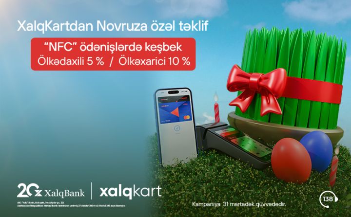 XalqKart-la NFC ödənişlərində daha çox keşbek