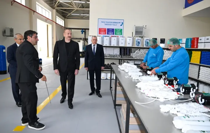 Su filtrlərinin istehsalı müəssisəsi fəaliyyətə başlayıb - PREZİDENT MÜƏSSİSƏDƏ OLUB