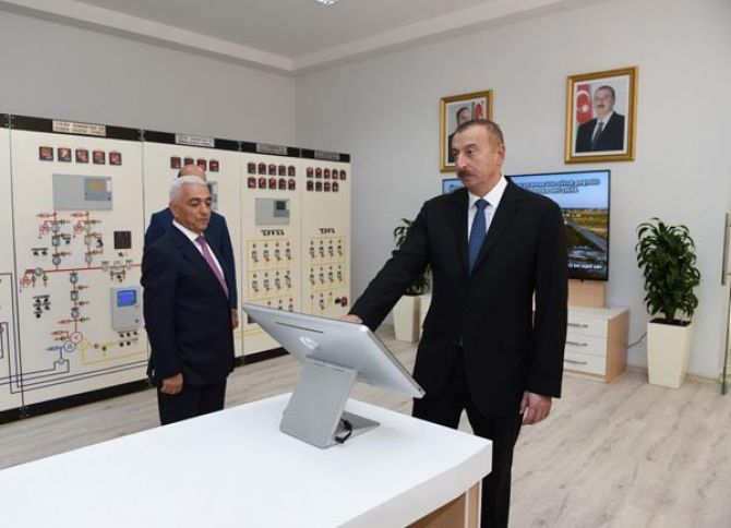 İlham Əliyev “Neftçala” yarımstansiyasının açılışında