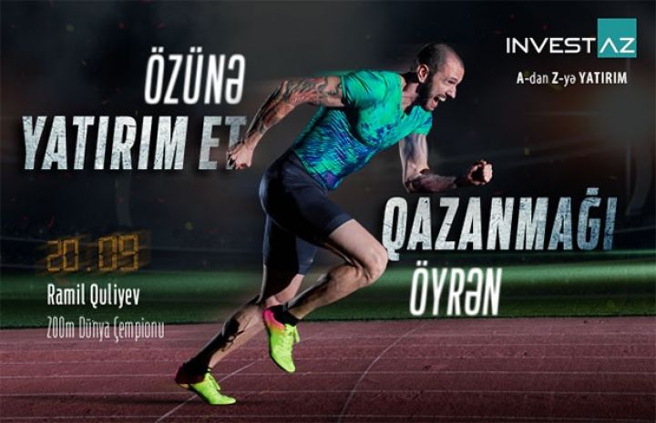 Dünya çempionu InvestAZ-ın yeni reklam kampaniyasının siması oldu