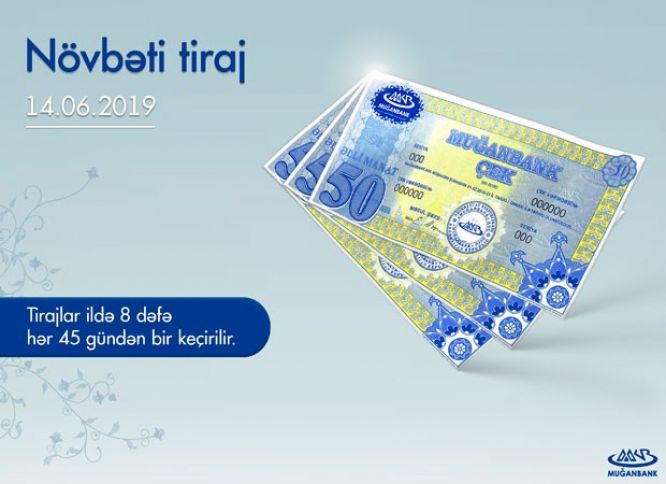 “Muğanbank”da 10 000 manata kimi udmaq şansı: 26-ci tiraj