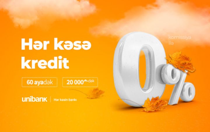 Hər kəs üçün 0% komissiyalı onlayn kredit
