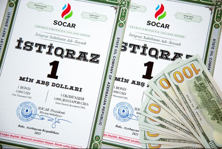 Yeni SOCAR istiqrazlarının satış qiyməti yüksəlib