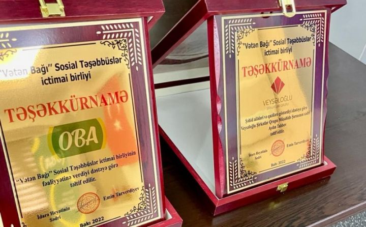 "Veysəloğlu" Şirkətlər Qrupu və "OBA"dan örnək addım