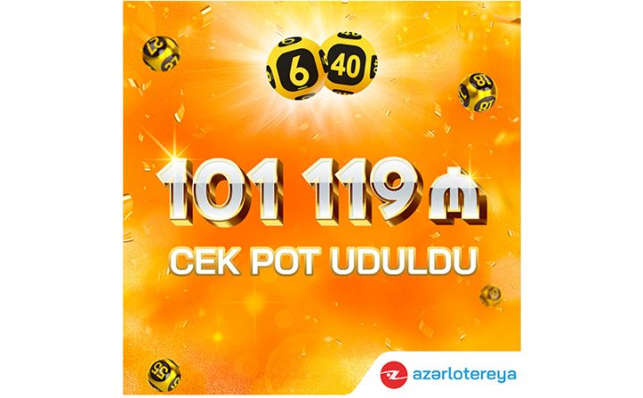 “6/40” tirajlı lotereyasında 101.119 manat dəyərində “Cekpot” uduldu