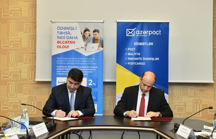 “Azərpoçt” və Təhsil Tələbə Krediti Fondu anlaşdı