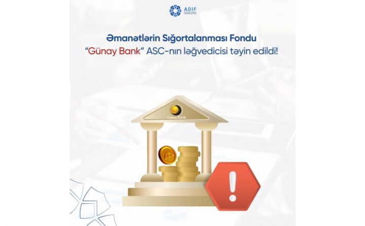 Əmanətlərin Sığortalanmasi Fondu “Günay Bank” haqda məlumat yaydı