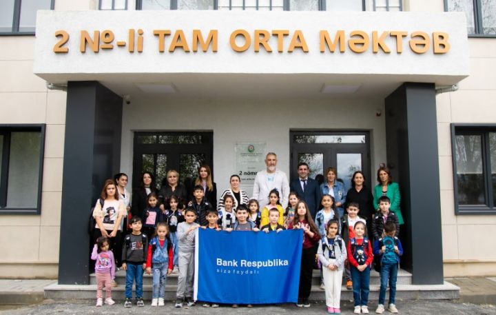 Bank Respublika Laçında ilk dəfə məktəbə gedəcək uşaqları sevindirdi - FOTOLAR