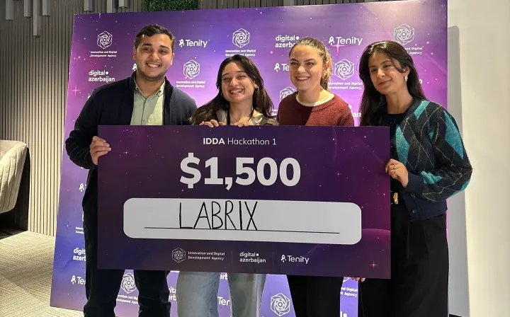 Tələbələrin “Labrix” komandası Fintech Hackathon-da  2-ci yerə layiq görülüb, 1500 dollar mükafat qazanıb